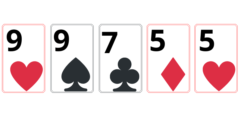 Mains de poker par force - Deux paires