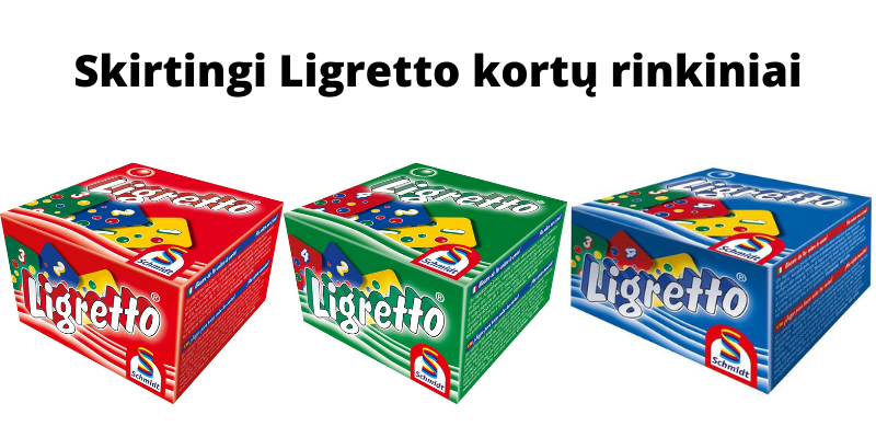 Tre set di carte - Regole di Ligretto per più giocatori