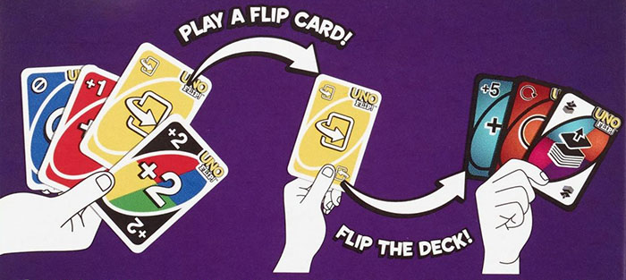 UNO FLIP! Double-Sided Cards UNO Flip! Flip the Deck, Change the Game!  887961742503